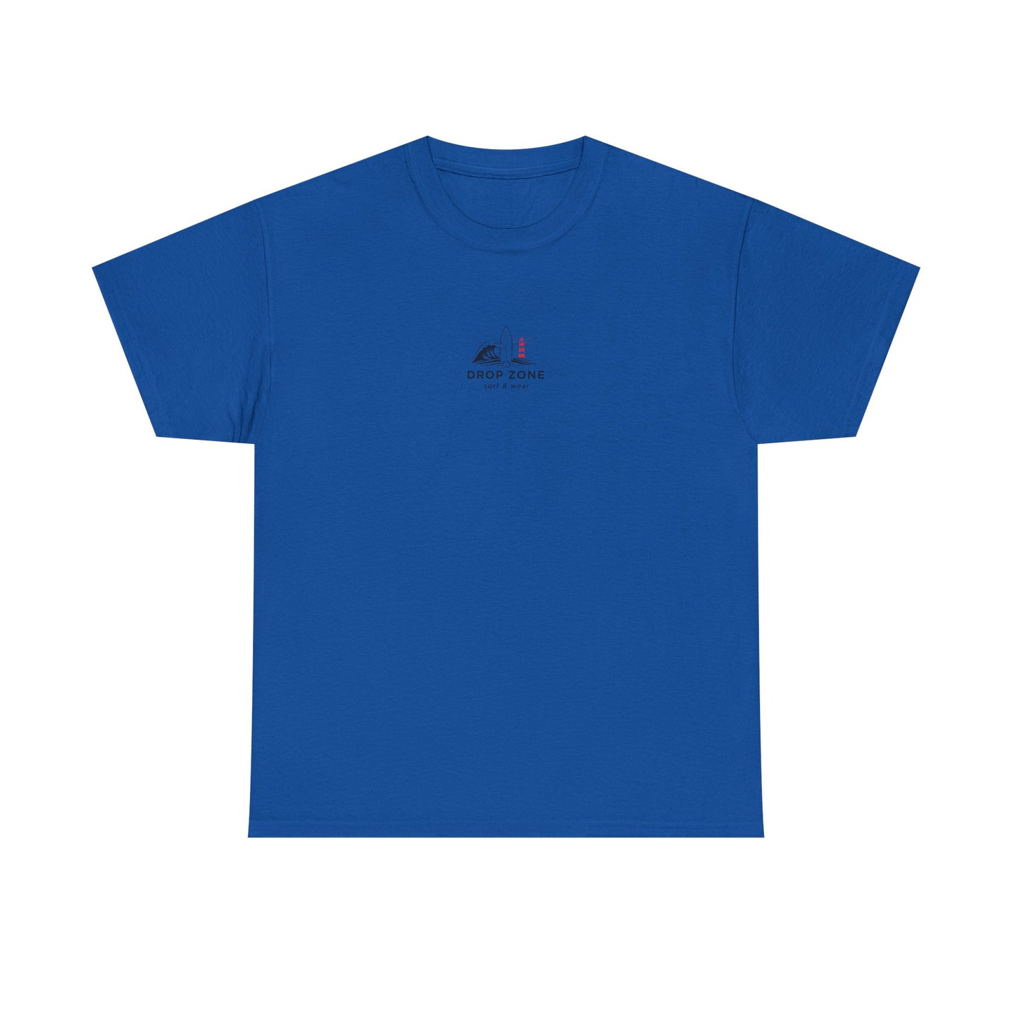 Drop Zone Sunset Beach Lighthouse Tee, Relaxed Beach Vibe T-Shirt, Perfect Summer Gift, Unisex Graphic Tee, Beach Lover Shirt