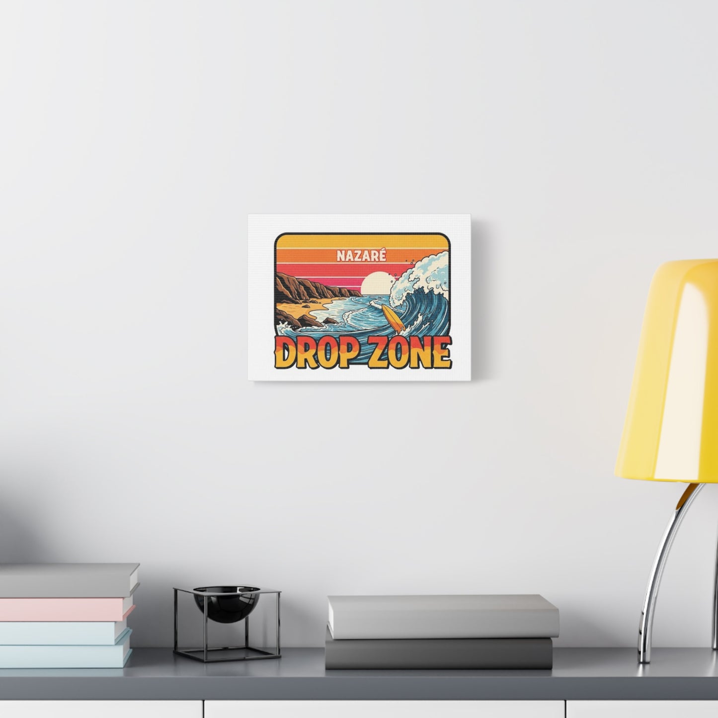 Surf-Inspired Wall Art, Ocean Decor, Nautical Gift, Beach Themed Artwork, Surfing Wall Art, Drop Zone Canvas, Coastal Home Decor