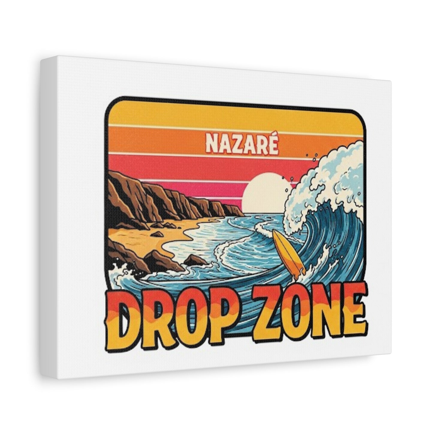 Surf-Inspired Wall Art, Ocean Decor, Nautical Gift, Beach Themed Artwork, Surfing Wall Art, Drop Zone Canvas, Coastal Home Decor