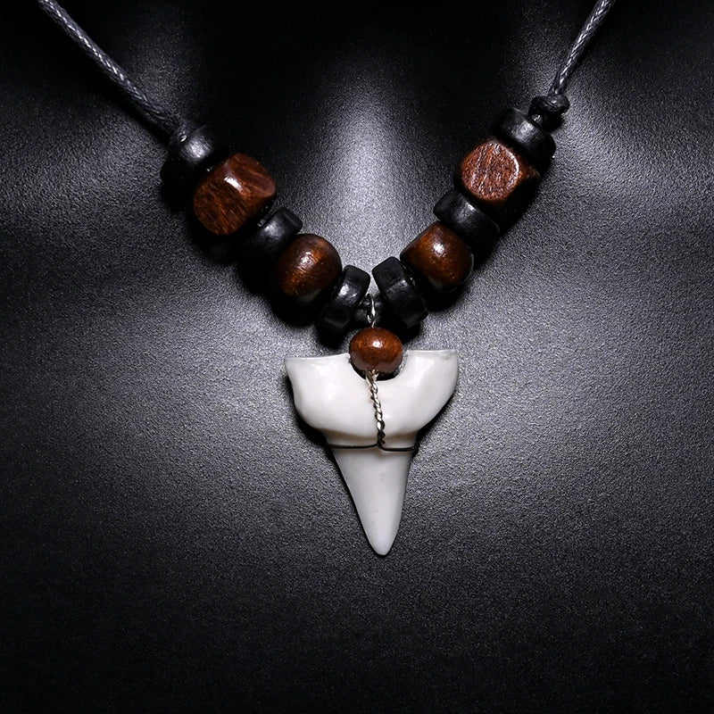 Handmade Maori Tribal Shark Tooth Necklace
