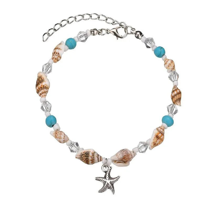 Handcrafted Starfish Ankle Bracelet, Beach Ready.