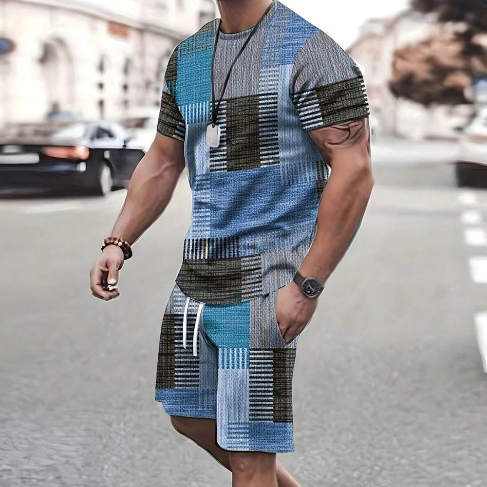 Fashionable Men's Retro Beachswear Set