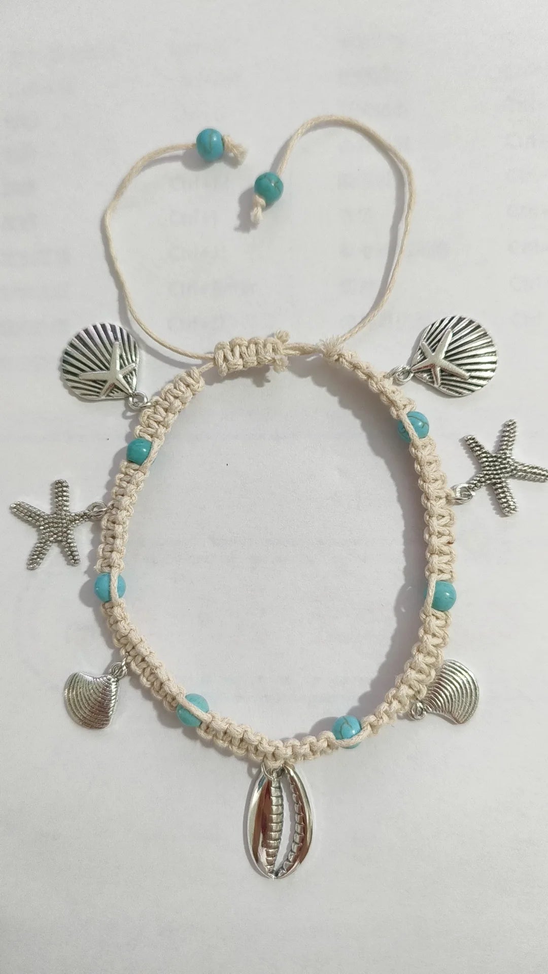 Handcrafted Starfish Ankle Bracelet, Beach Ready.