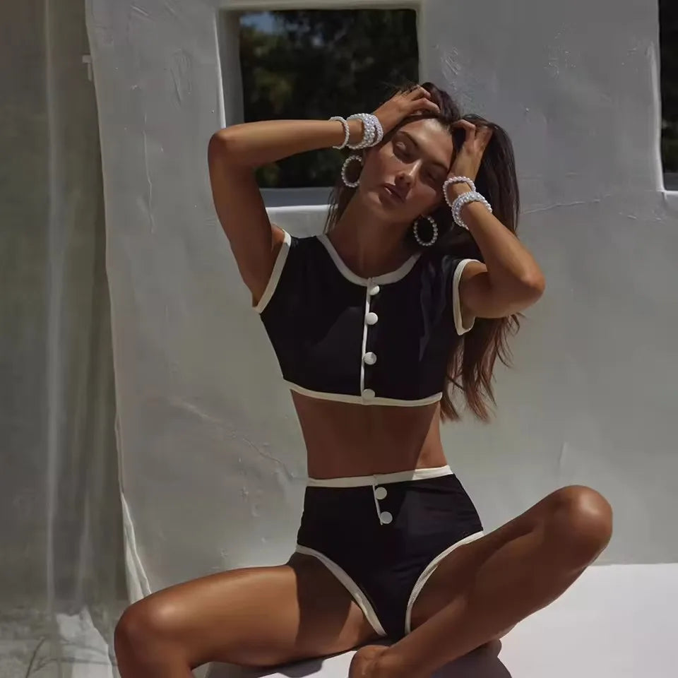 2025 Sexy Push-Up Micro Bikini Set - High-Waist Brazilian Cut