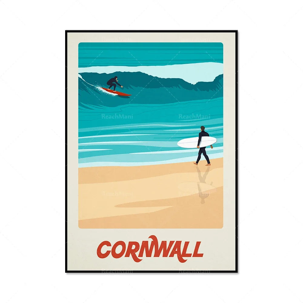 Vintage Surf Adventure Poster Collection