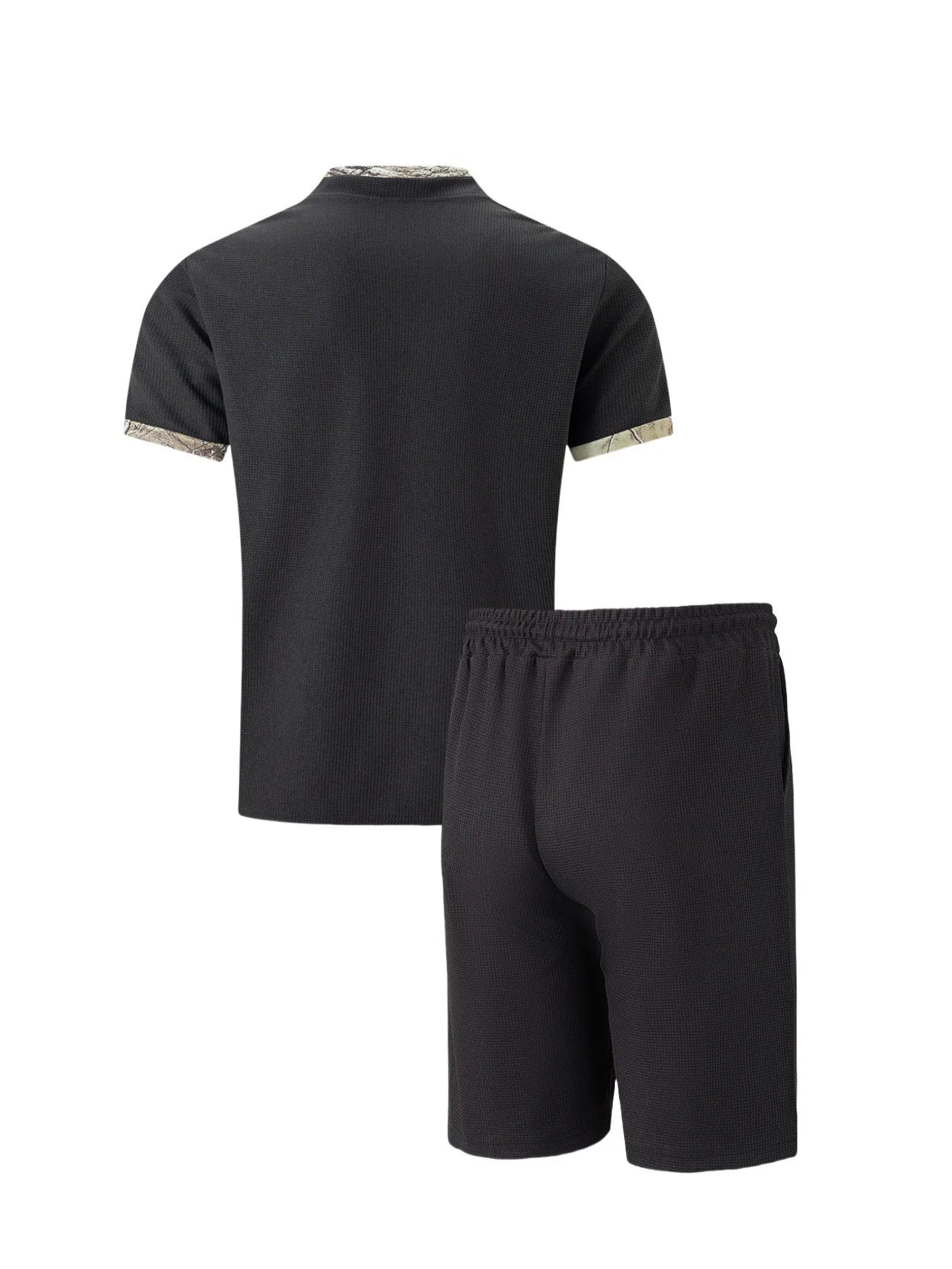 2025 Men's Waffle Zip-Up Summer Suit