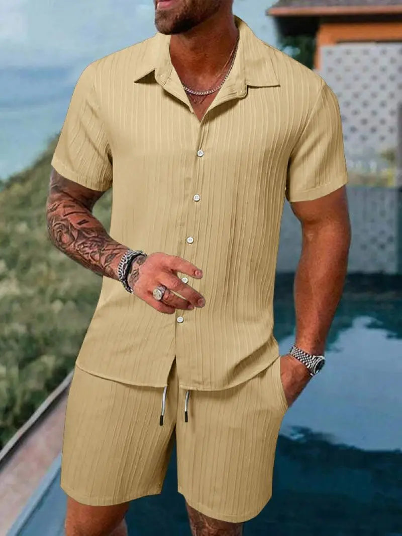 Men's Striped Jacquard Beach Suit: Spring/Summer 2025