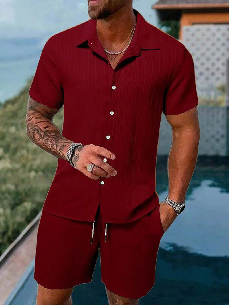 Men's Striped Jacquard Beach Suit: Spring/Summer 2025