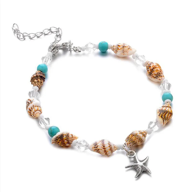 Handcrafted Starfish Ankle Bracelet, Beach Ready.