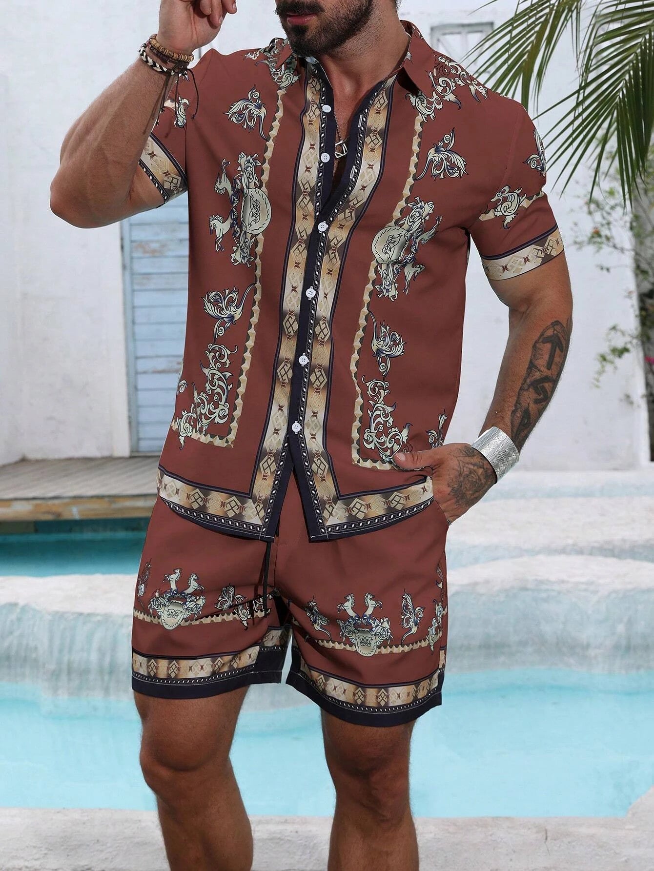 Effortless Cool: Striped Summer Set for Men!