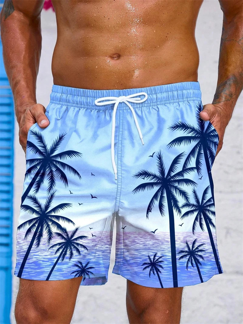 Retro, Leafy, Comfy, Swimwear
Hawaiian Breathable Swim Trunks Kids Loose Ice Shorts