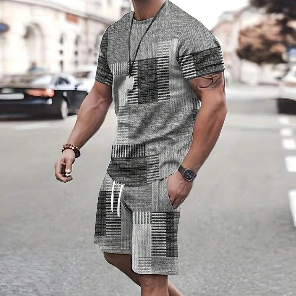 Fashionable Men's Retro Beachswear Set