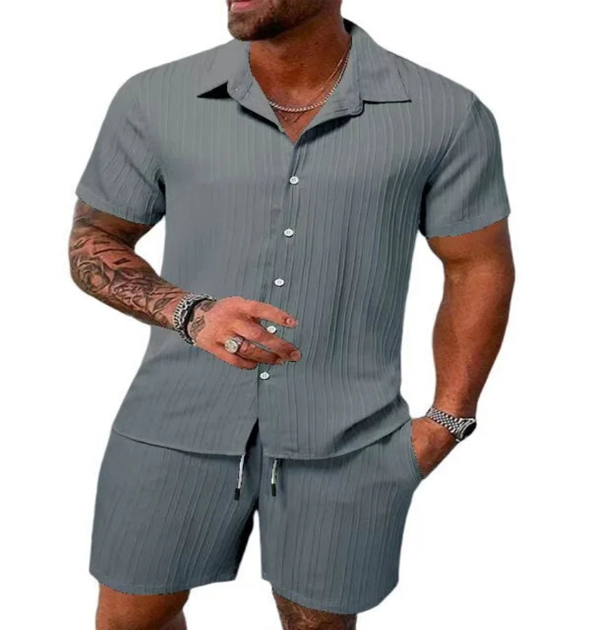 Men's Striped Jacquard Beach Suit: Spring/Summer 2025
