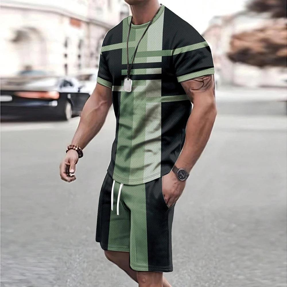 Fashionable Men's Retro Beachswear Set