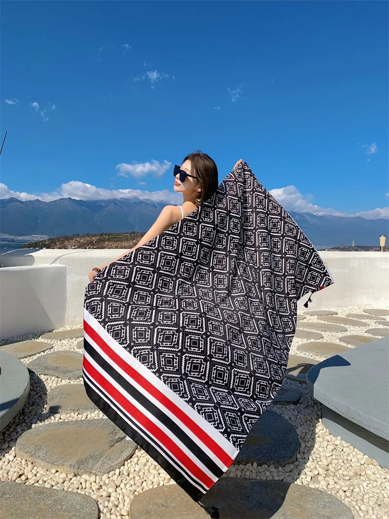 Fashion 90x180cm Twill Cotton Pareo: Your Versatile Beach Essential