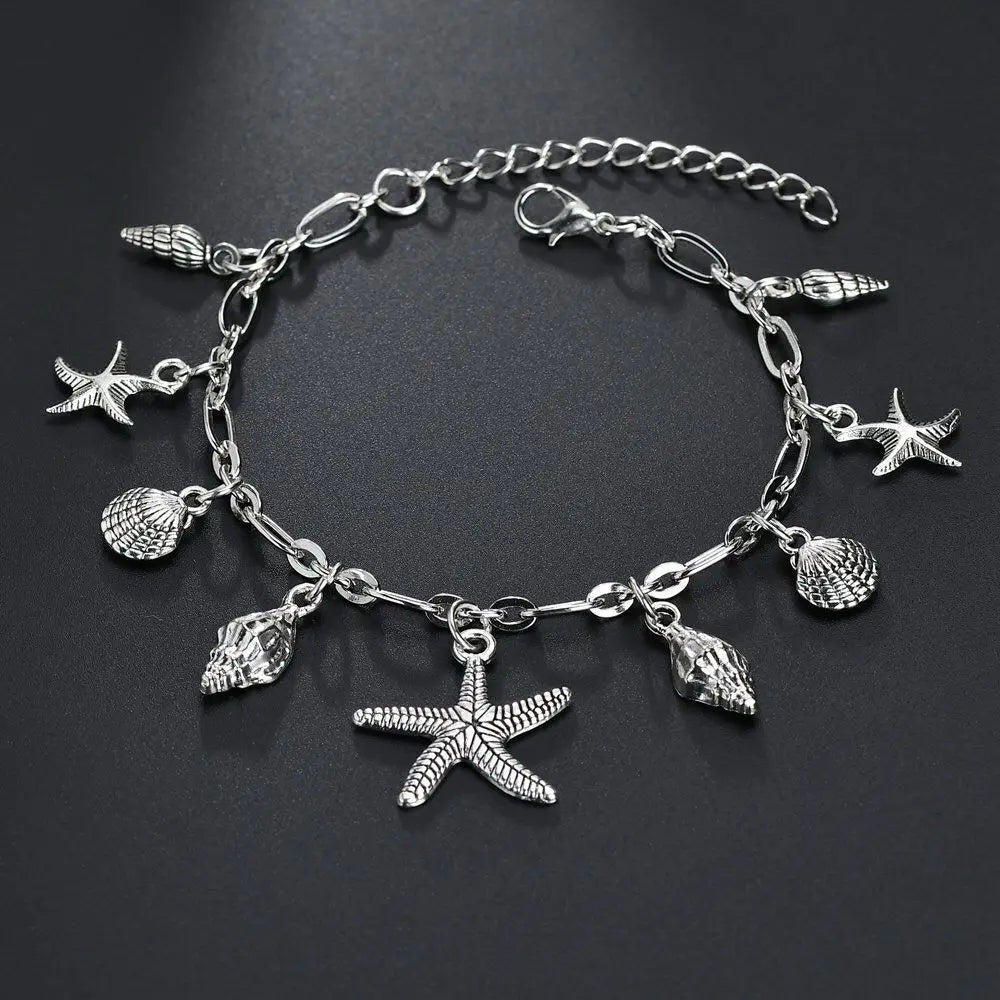 Handcrafted Starfish Ankle Bracelet, Beach Ready.