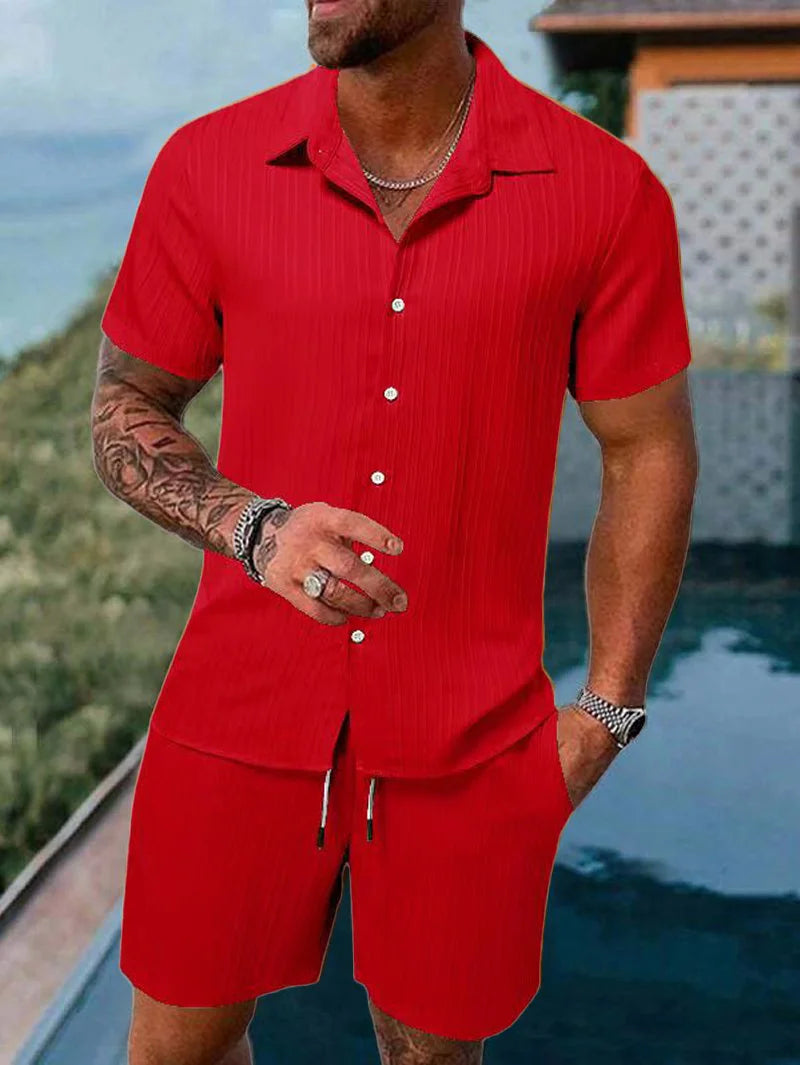 Men's Striped Jacquard Beach Suit: Spring/Summer 2025