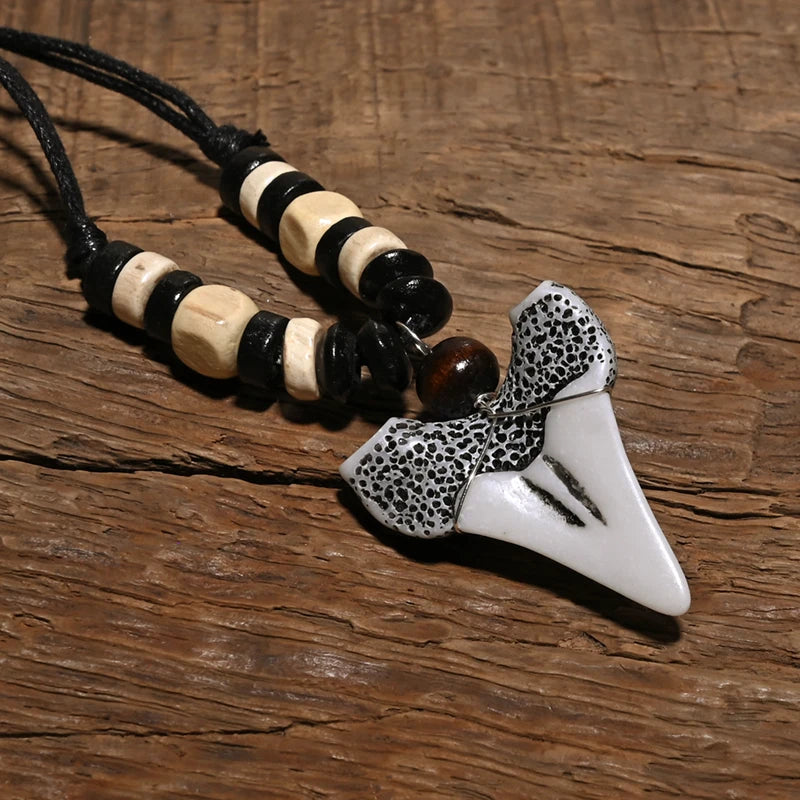 Handmade Maori Tribal Shark Tooth Necklace