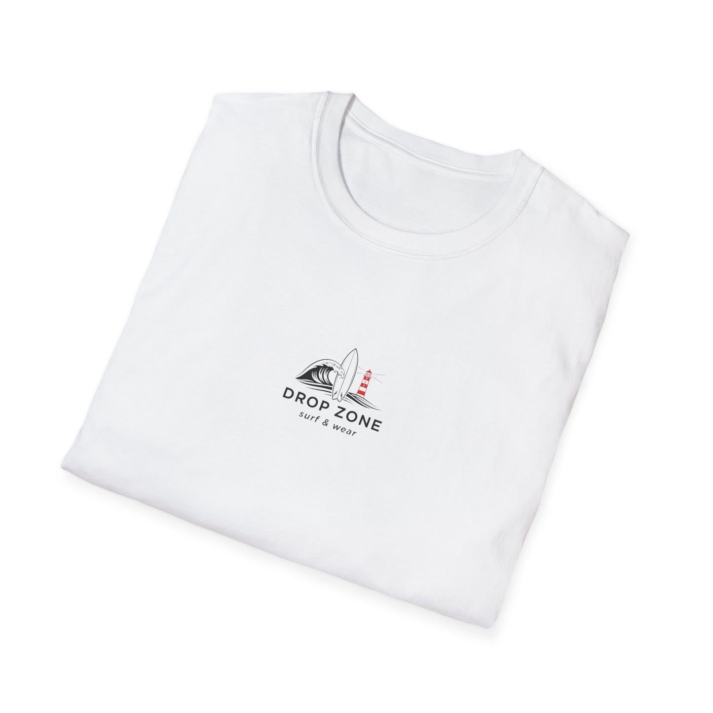 Drop Zone Picasso  Unisex Softstyle T-Shirt - Surfing, Beach Lovers, Summer Vibes, Vacation Wear, Ride the Impossible