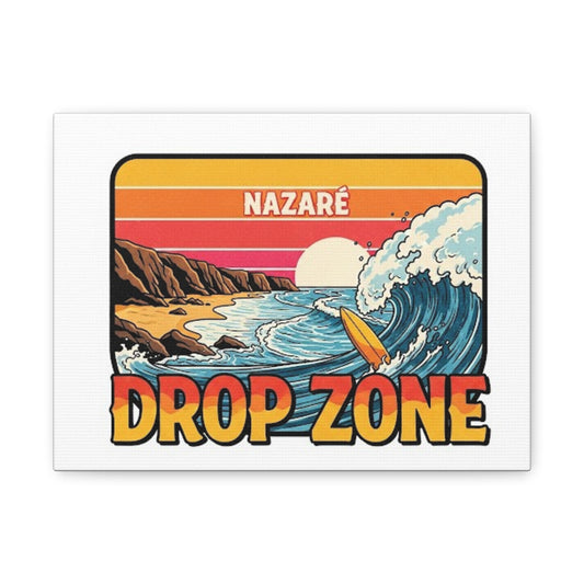 Surf-Inspired Wall Art, Ocean Decor, Nautical Gift, Beach Themed Artwork, Surfing Wall Art, Drop Zone Canvas, Coastal Home Decor
