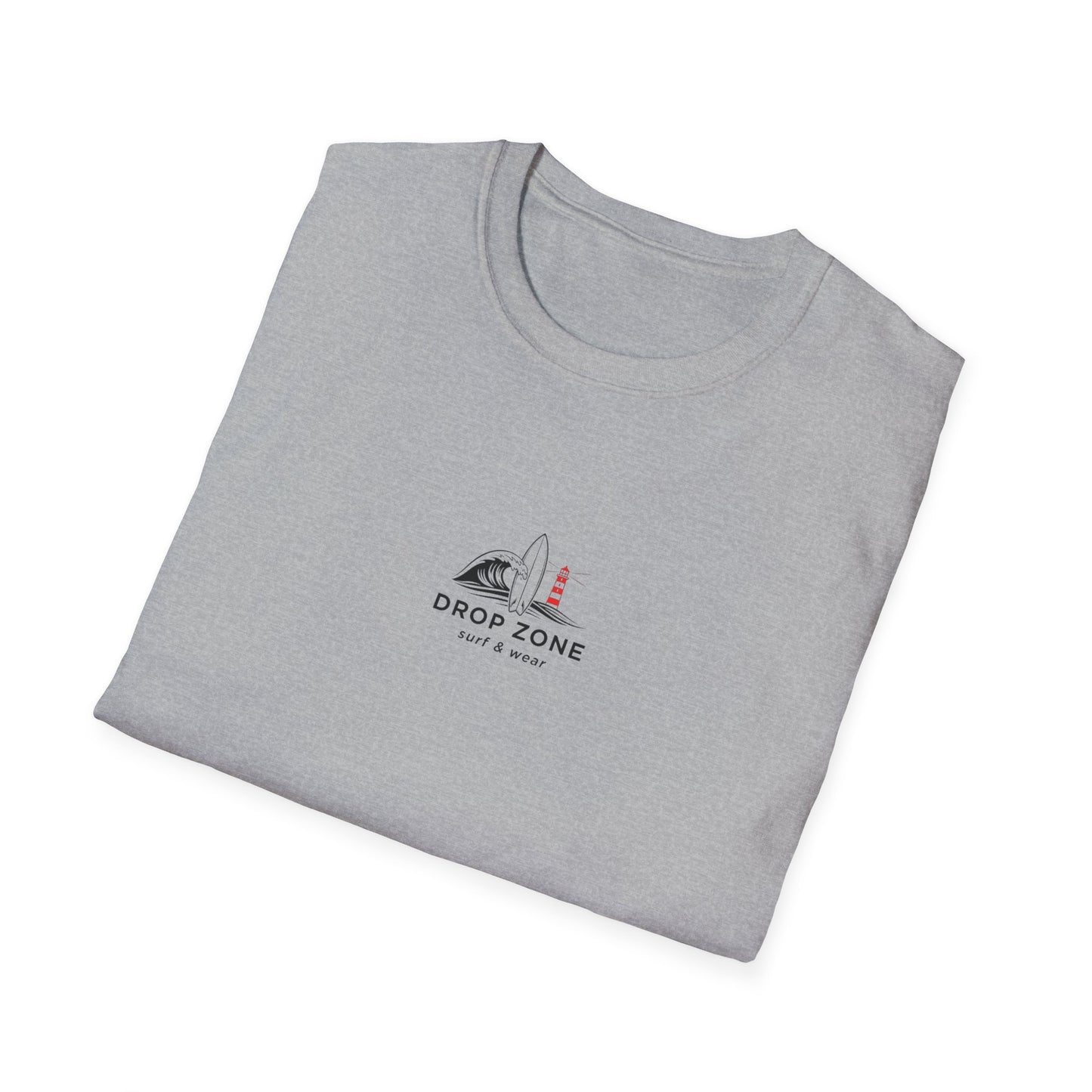 Drop Zone Picasso  Unisex Softstyle T-Shirt - Surfing, Beach Lovers, Summer Vibes, Vacation Wear, Ride the Impossible