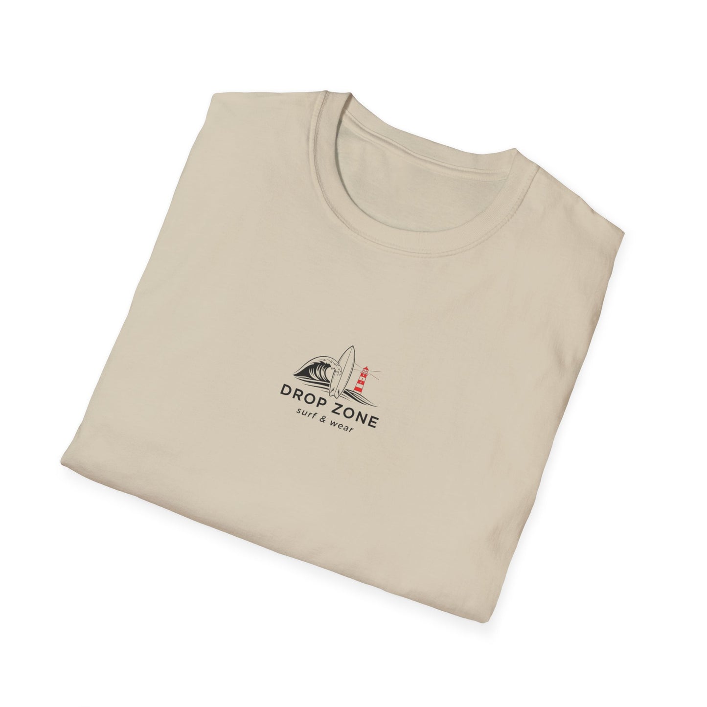 Drop Zone Picasso  Unisex Softstyle T-Shirt - Surfing, Beach Lovers, Summer Vibes, Vacation Wear, Ride the Impossible