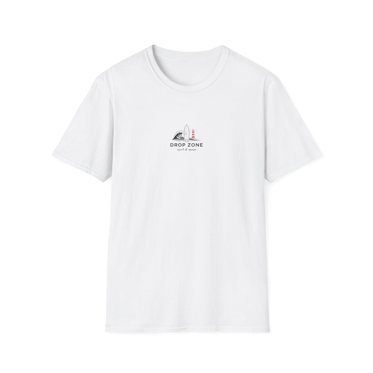 Drop Zone Picasso  Unisex Softstyle T-Shirt - Surfing, Beach Lovers, Summer Vibes, Vacation Wear, Ride the Impossible