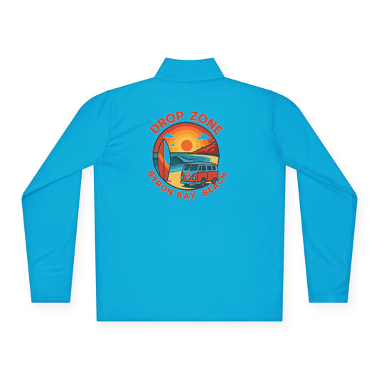 Drop Zone  Bayron Bay Beach Unisex Quarter-Zip Pullover | Casual Layering, Outdoor Adventures, Summer Relaxation, Gift for Beach Lovers, Travel Must-Have