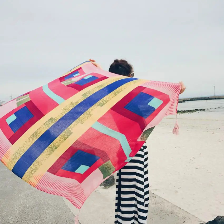 Fashion 90x180cm Twill Cotton Pareo: Your Versatile Beach Essential