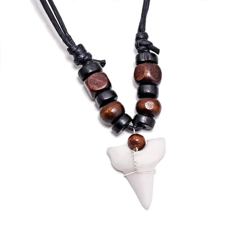 Handmade Maori Tribal Shark Tooth Necklace