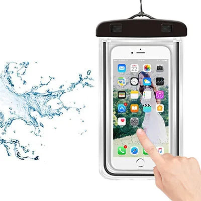 Dive In Safely: Luminous Waterproof Phone Pouch!