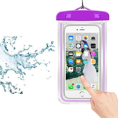 Dive In Safely: Luminous Waterproof Phone Pouch!