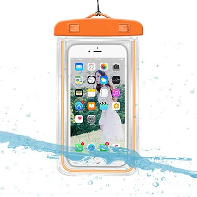 Dive In Safely: Luminous Waterproof Phone Pouch!