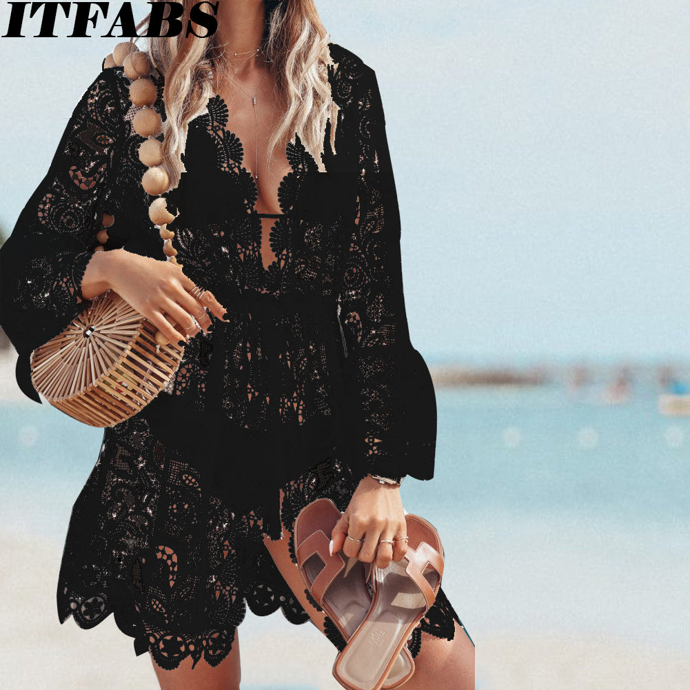 New Hot Summer Lace Crochet Bikini Cover-Up