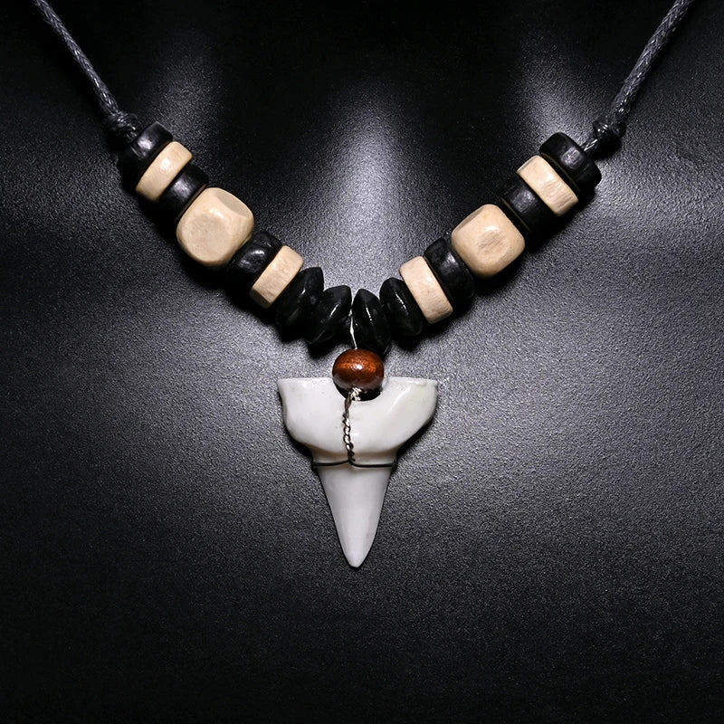 Handmade Maori Tribal Shark Tooth Necklace