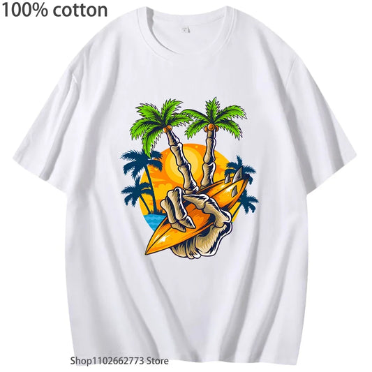 Surfer Paradise Graphic Tees: Korean Streetwear Style