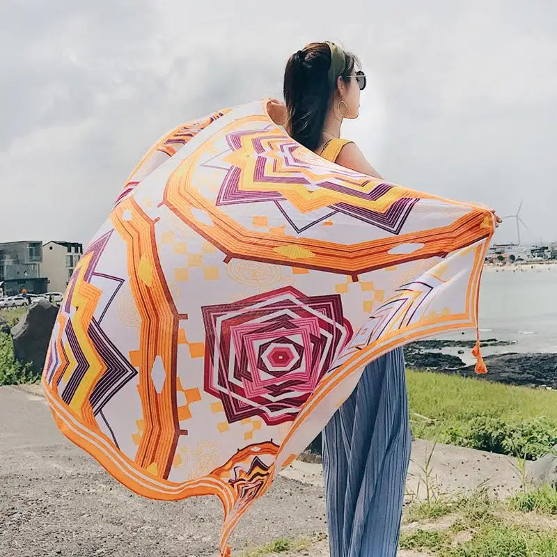 Fashion 90x180cm Twill Cotton Pareo: Your Versatile Beach Essential