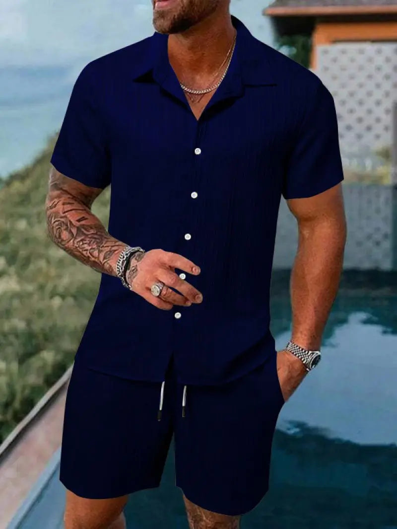 Men's Striped Jacquard Beach Suit: Spring/Summer 2025