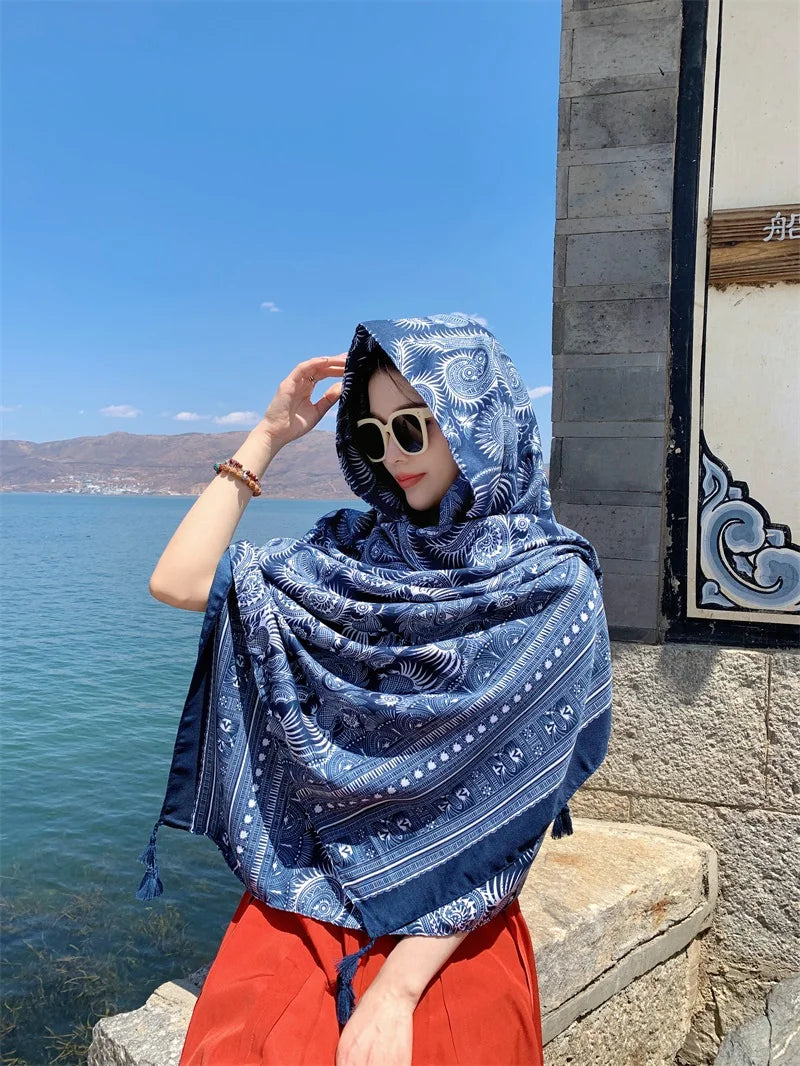 Fashion 90x180cm Twill Cotton Pareo: Your Versatile Beach Essential