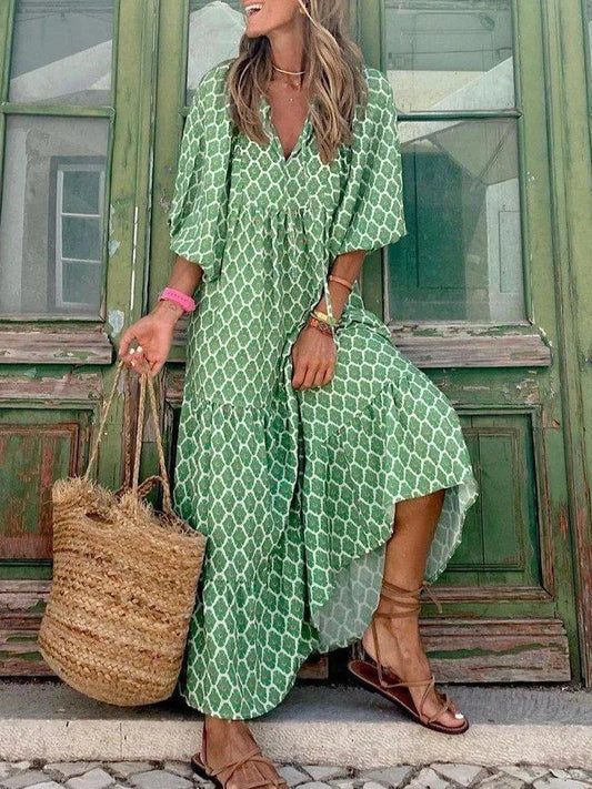 Fashion Print Boho Dress - Your New Summer Essential!