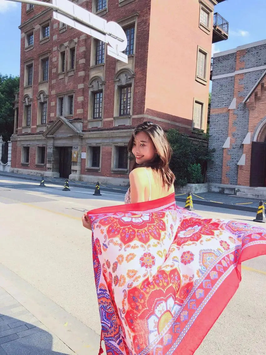 Fashion 90x180cm Twill Cotton Pareo: Your Versatile Beach Essential