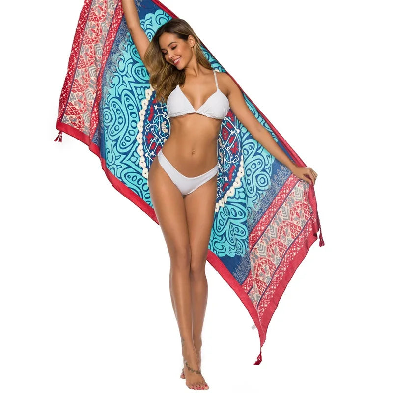 Fashion 90x180cm Twill Cotton Pareo: Your Versatile Beach Essential