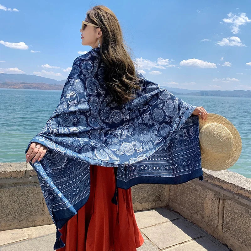 Fashion 90x180cm Twill Cotton Pareo: Your Versatile Beach Essential