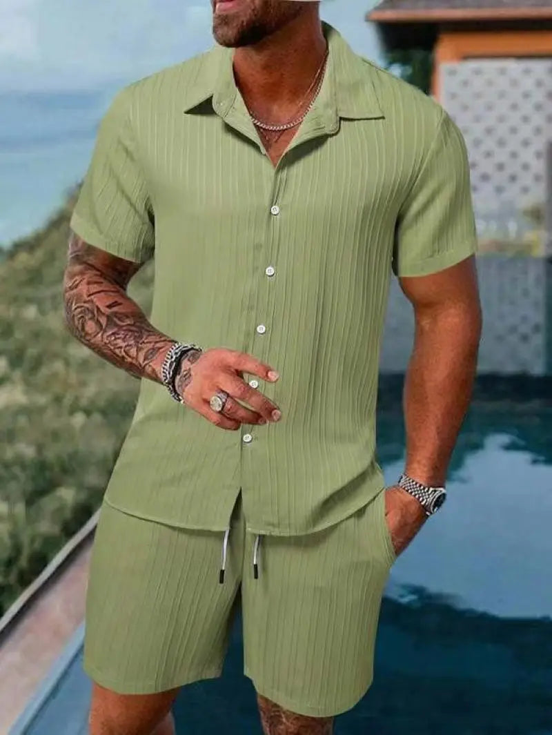 Men's Striped Jacquard Beach Suit: Spring/Summer 2025