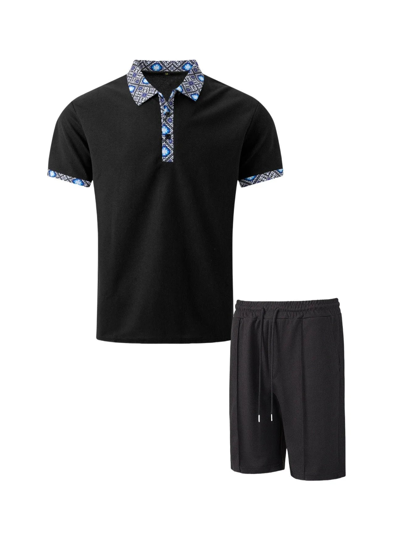 2025 Men's Waffle Zip-Up Summer Suit