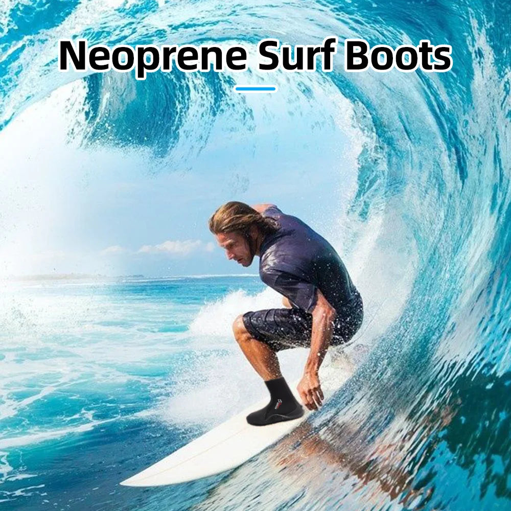 5MM Neoprene Dive Boots with Anti-Slip Grip for Ultimate Comfort in Diving, Surfing & Water Sports