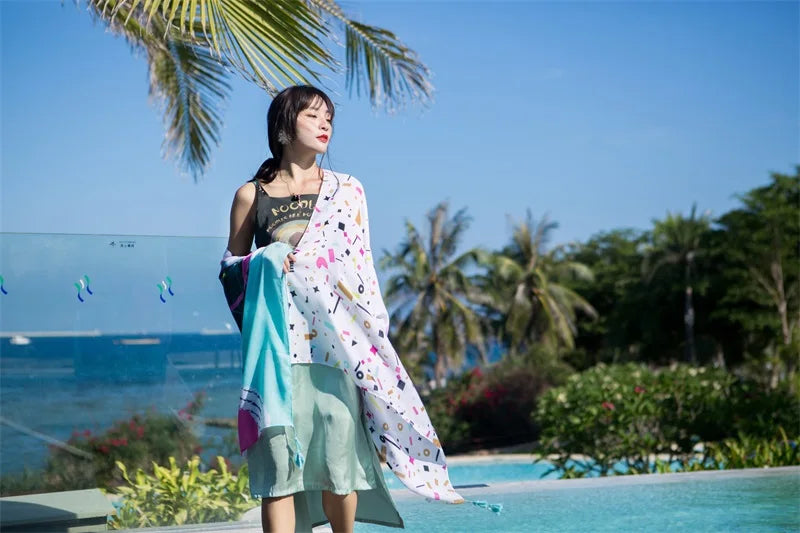 Fashion 90x180cm Twill Cotton Pareo: Your Versatile Beach Essential