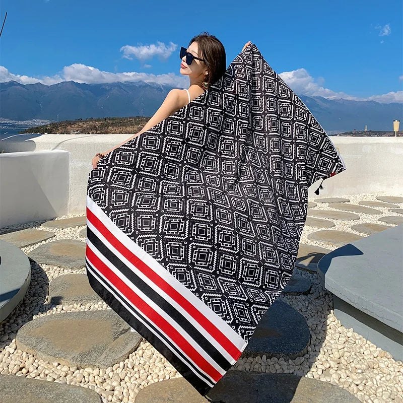 Fashion 90x180cm Twill Cotton Pareo: Your Versatile Beach Essential