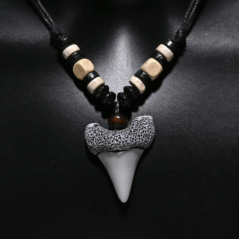 Handmade Maori Tribal Shark Tooth Necklace