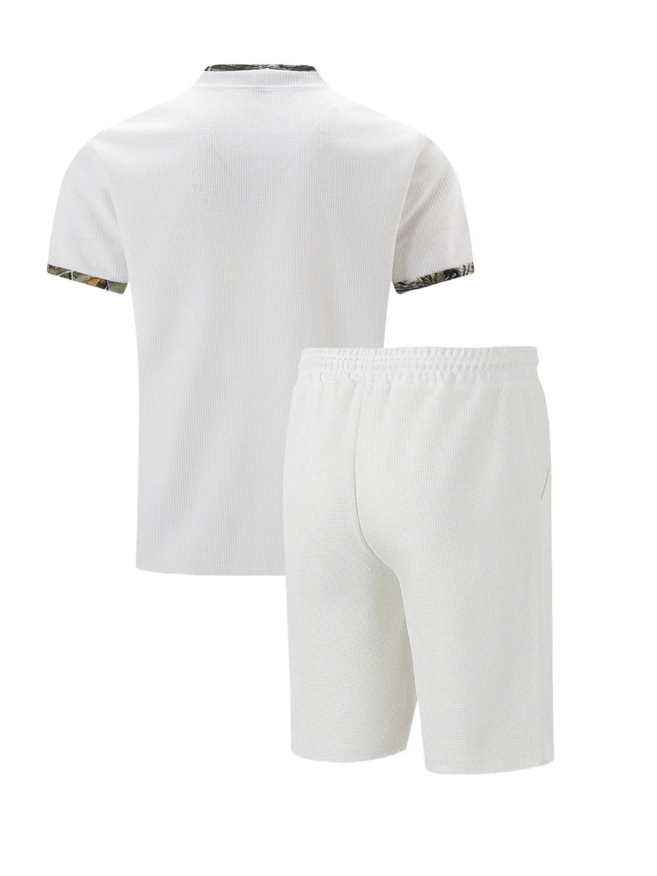 2025 Men's Waffle Zip-Up Summer Suit